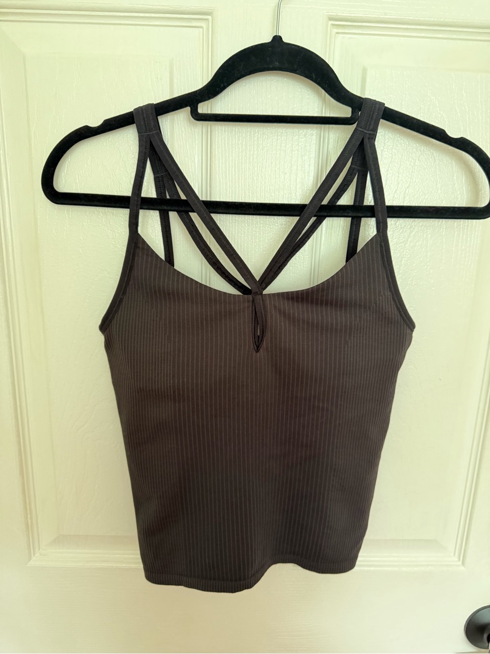 lululemon athletica black Ribbed Strappy Tank